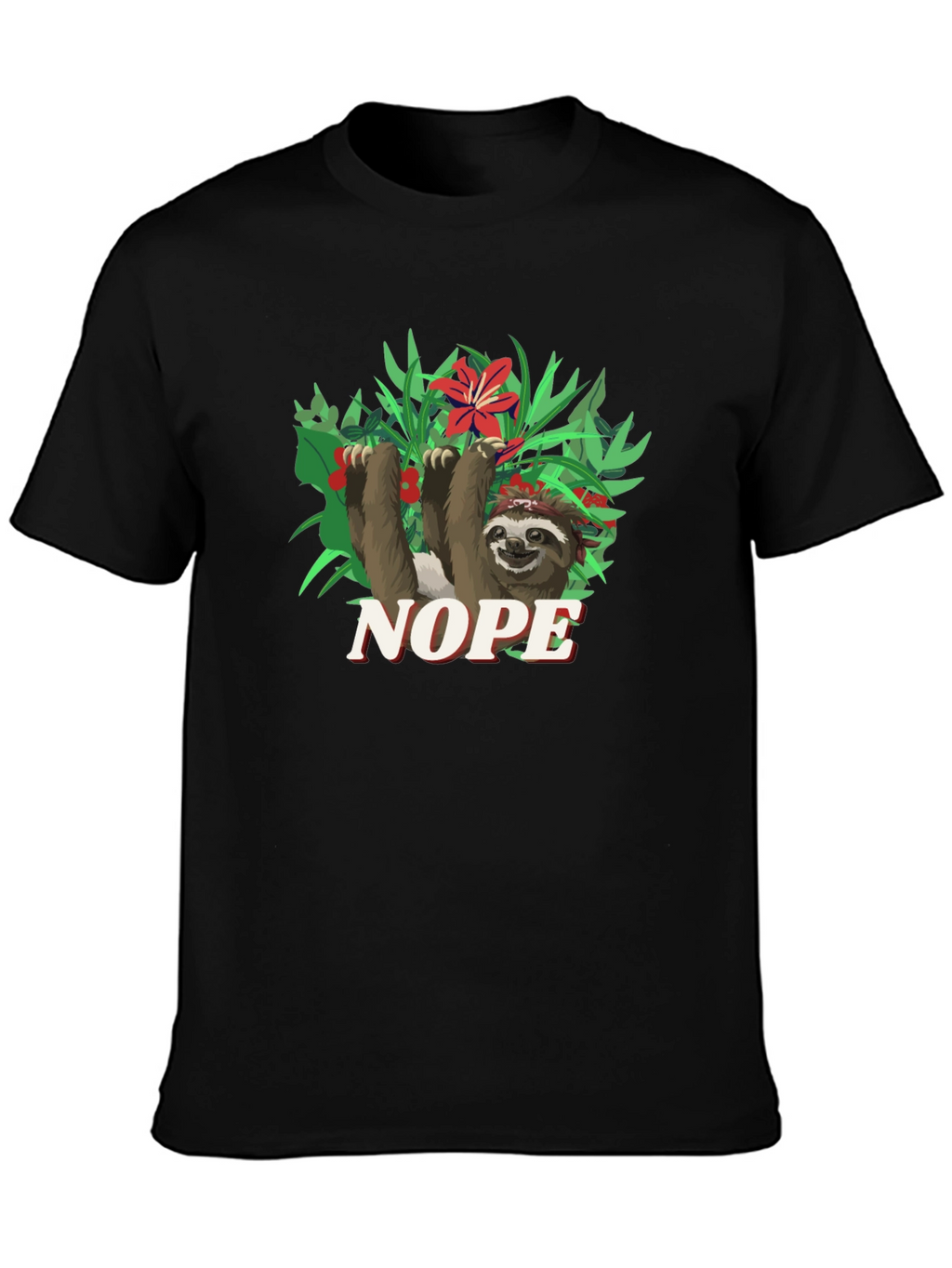 Nope Sloth Graphic Tee - Relaxed Fit
