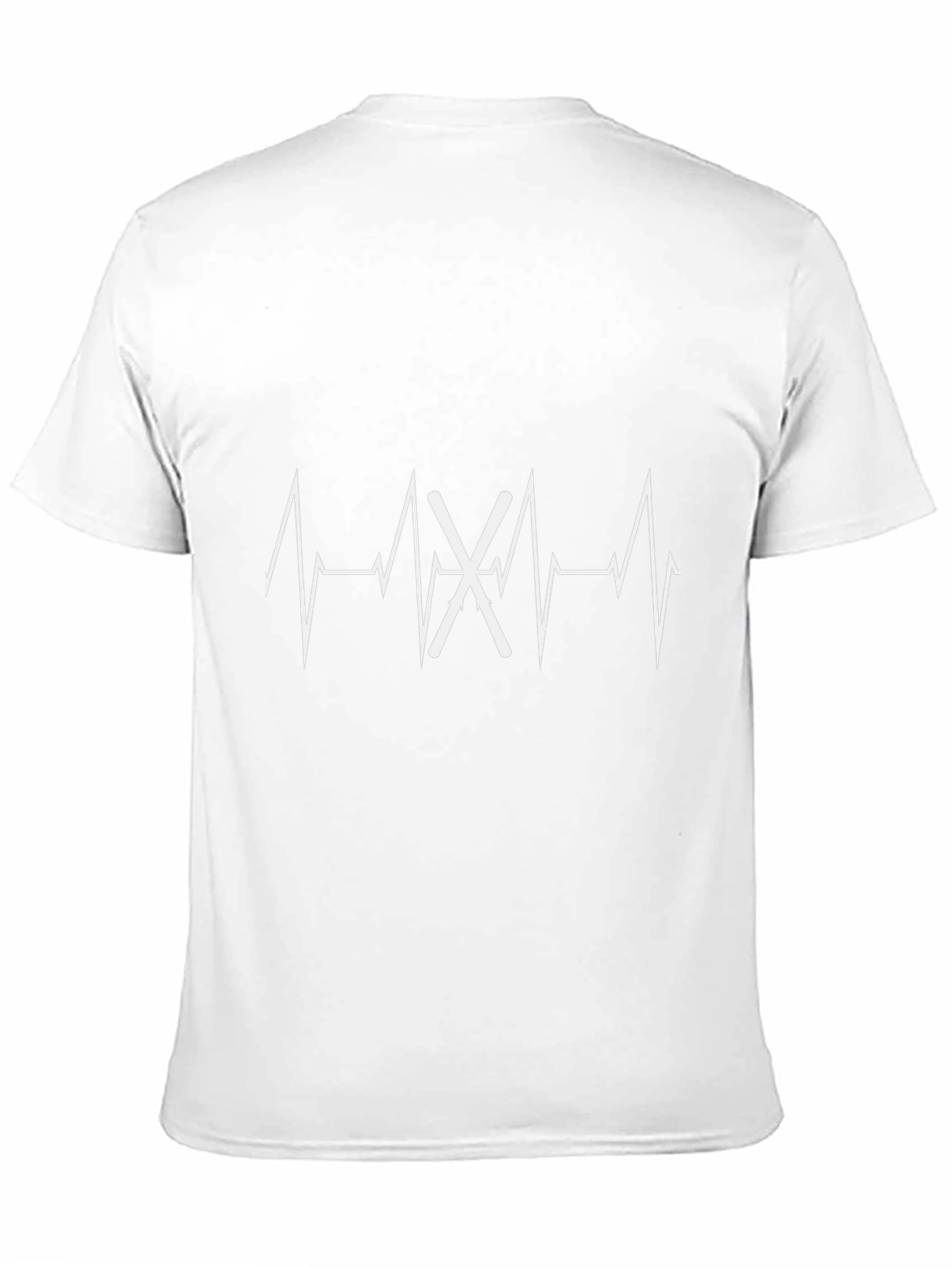 Ski Heartbeat T-Shirt - Black Cotton Tee