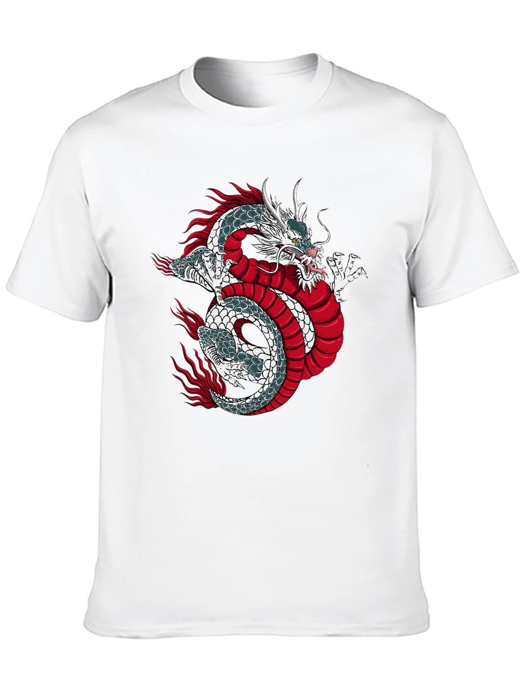 Dragon Graphic Print Black T-Shirt