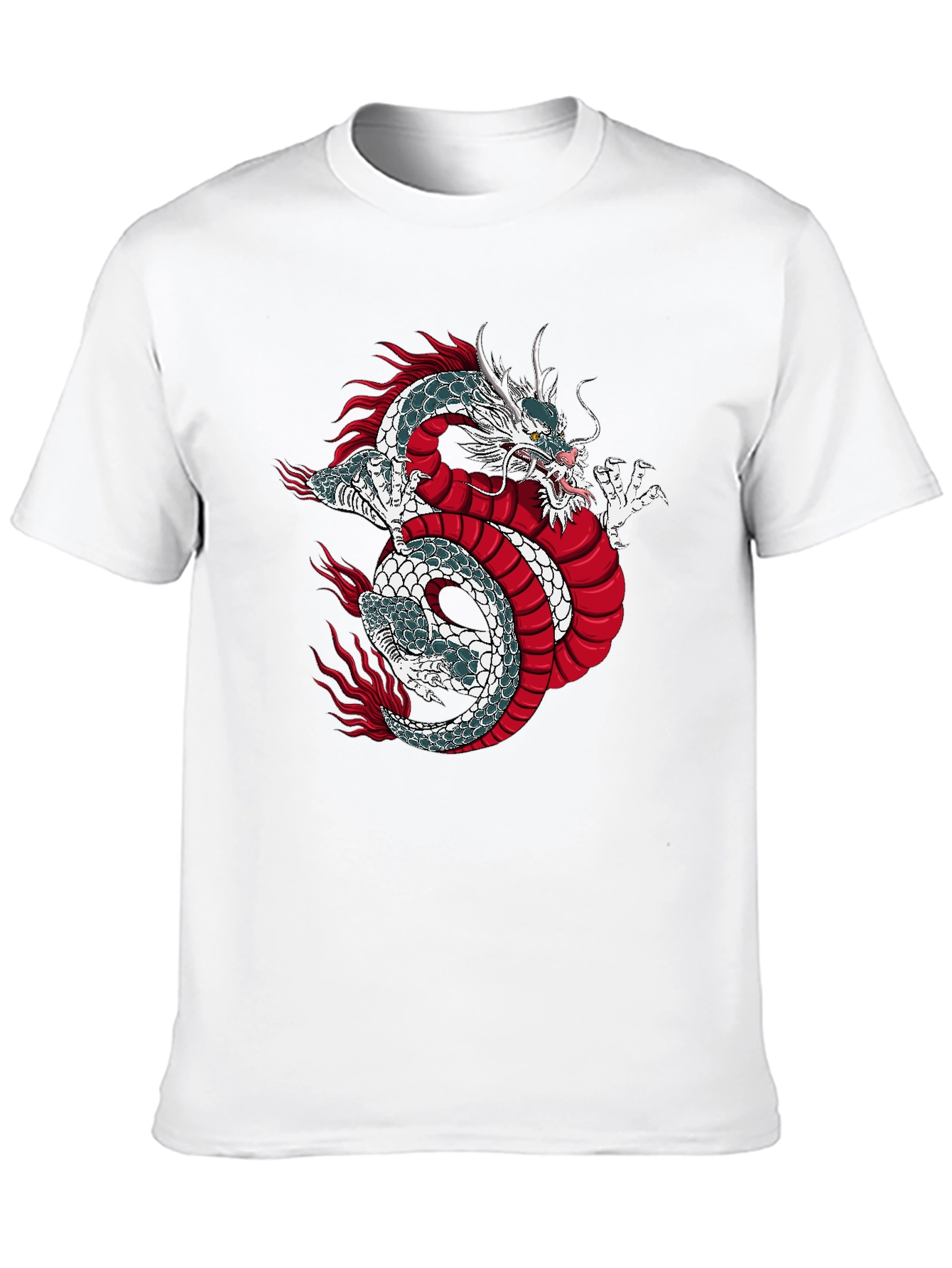 Dragon Graphic Print Black T-Shirt