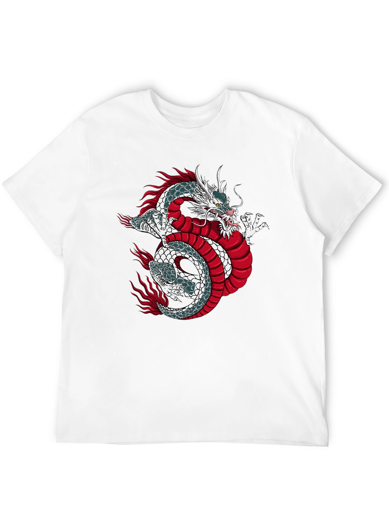 Dragon Graphic Print Black T-Shirt