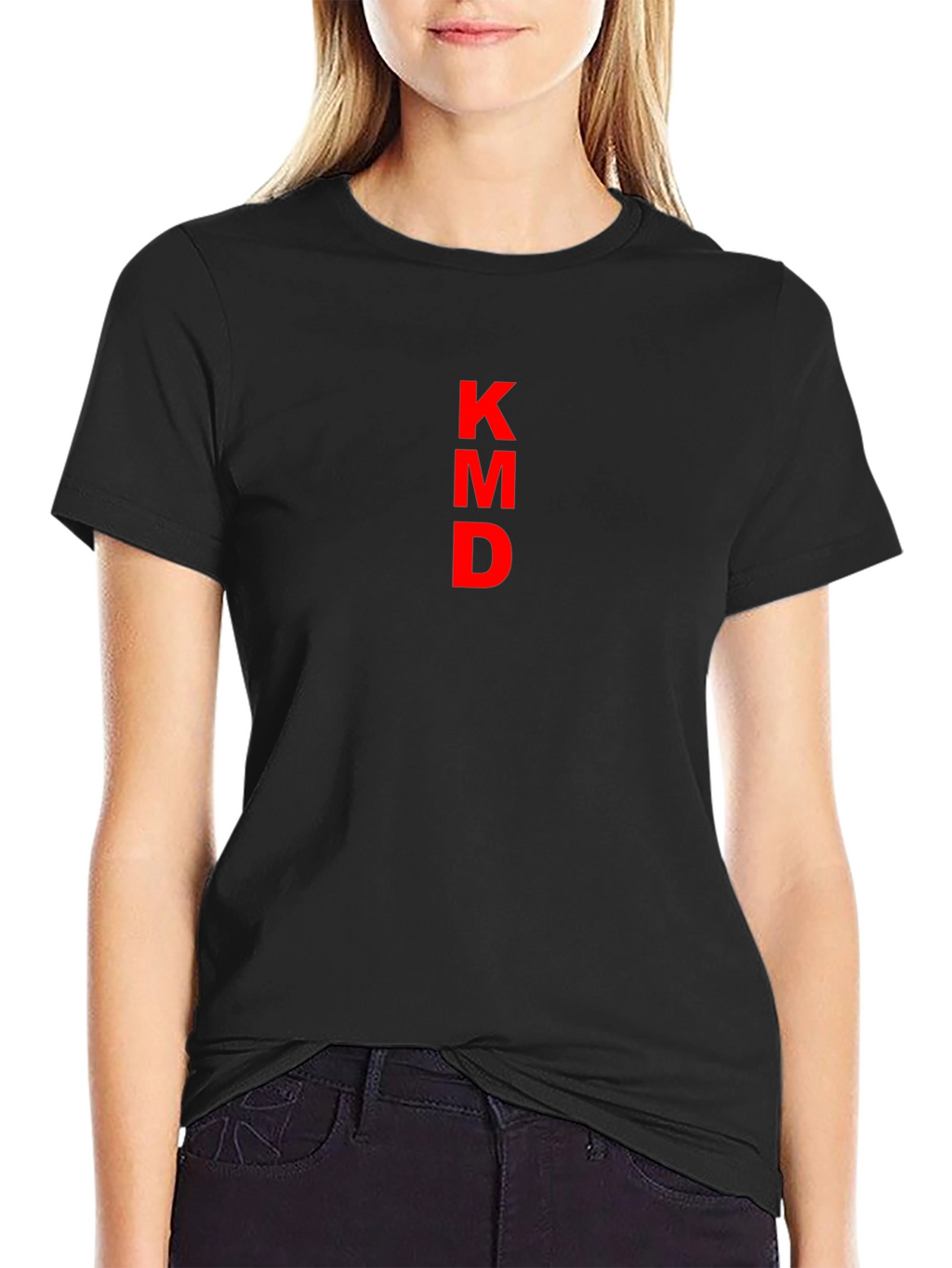 KMD Bold Lettered Black T-Shirt