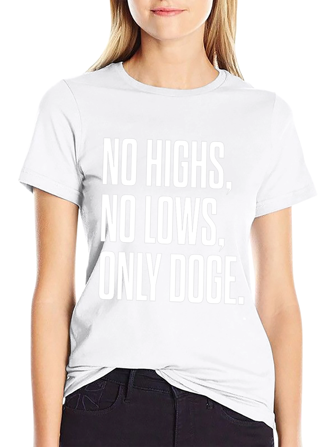 No Highs No Lows Only Doge Black T-Shirt