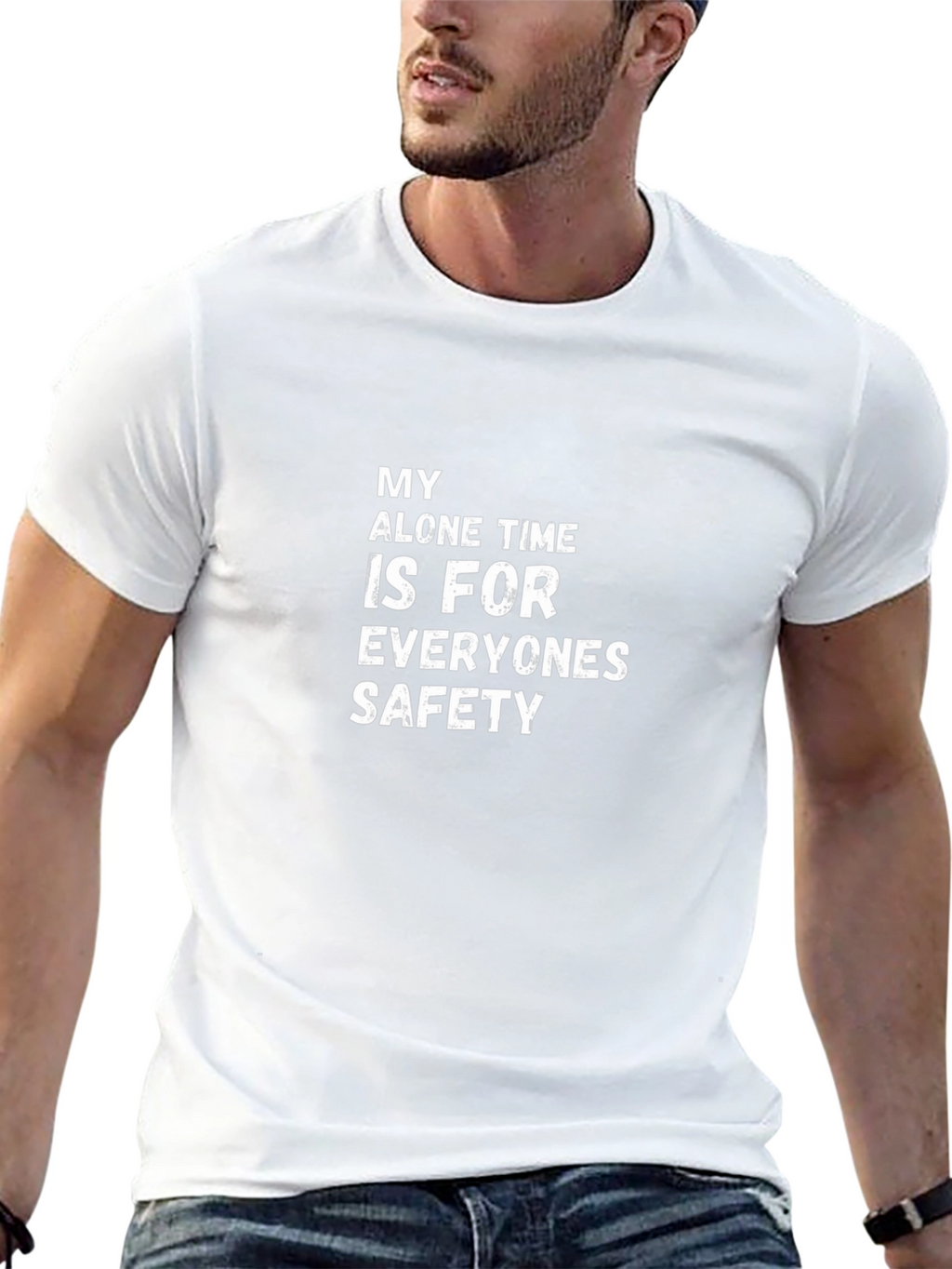 Alone Time Safety Tee - Funny Graphic T-Shirt