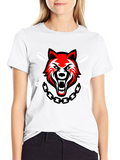 Wolf & Baseball Bats Graphic T-Shirt