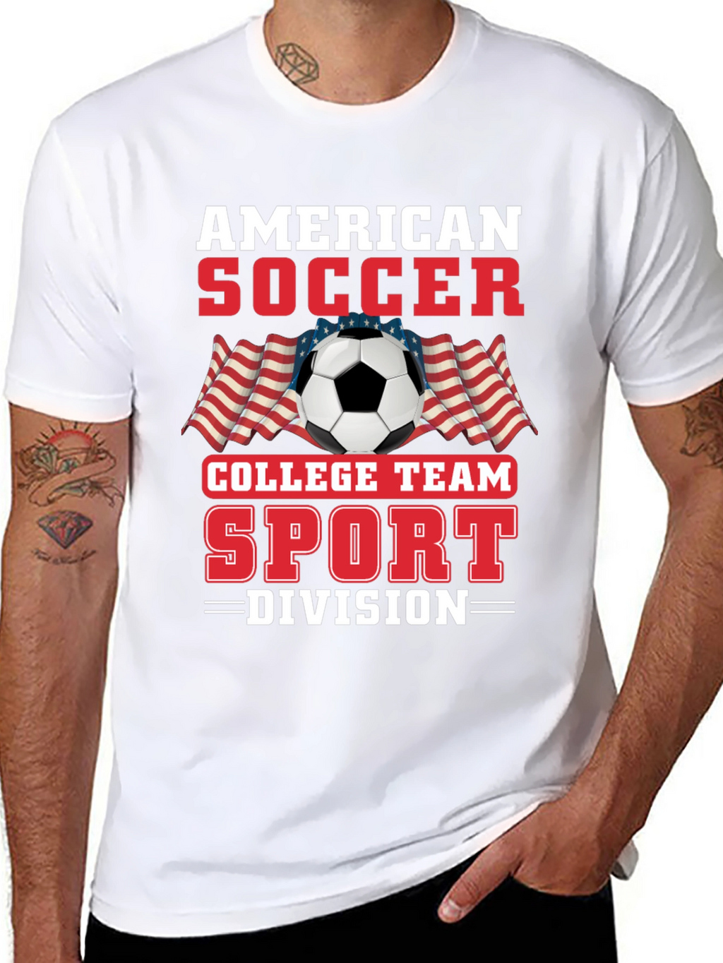 American Soccer College Team Division T-Shirt