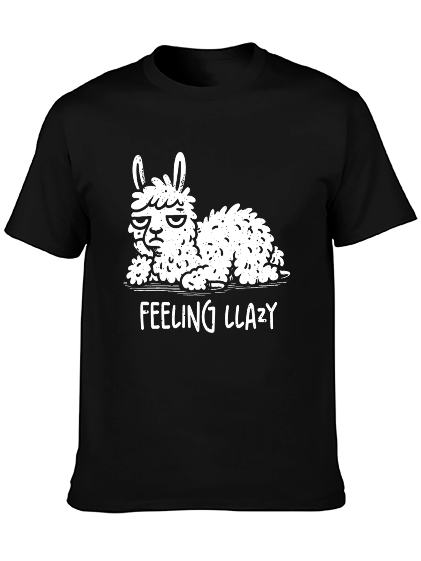 Feeling Llazy Llama T-Shirt - Funny Animal Graphic Tee