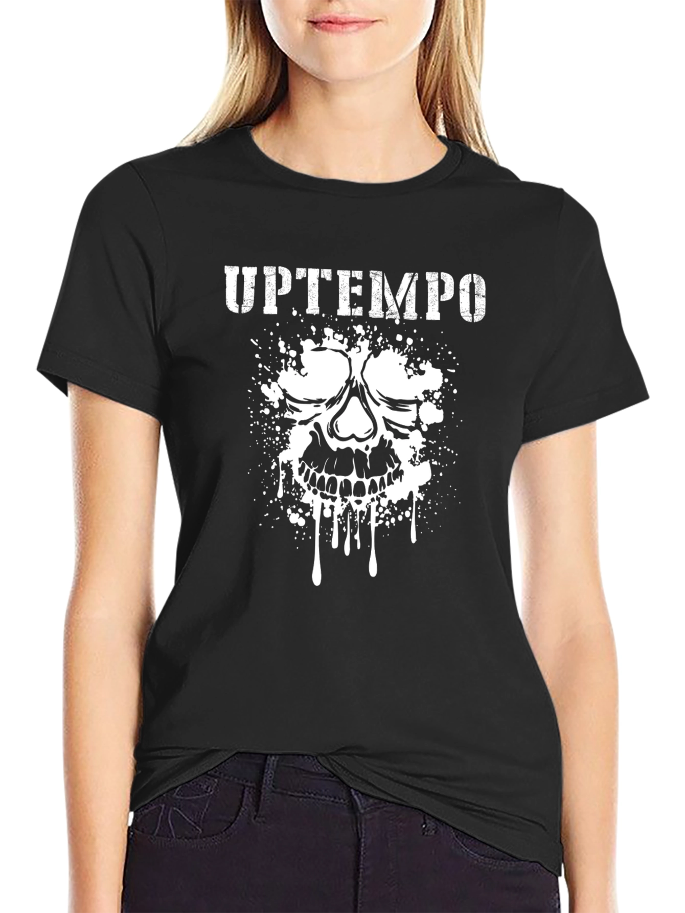 Uptempo Skull Graphic Tee - Mens Black T-Shirt