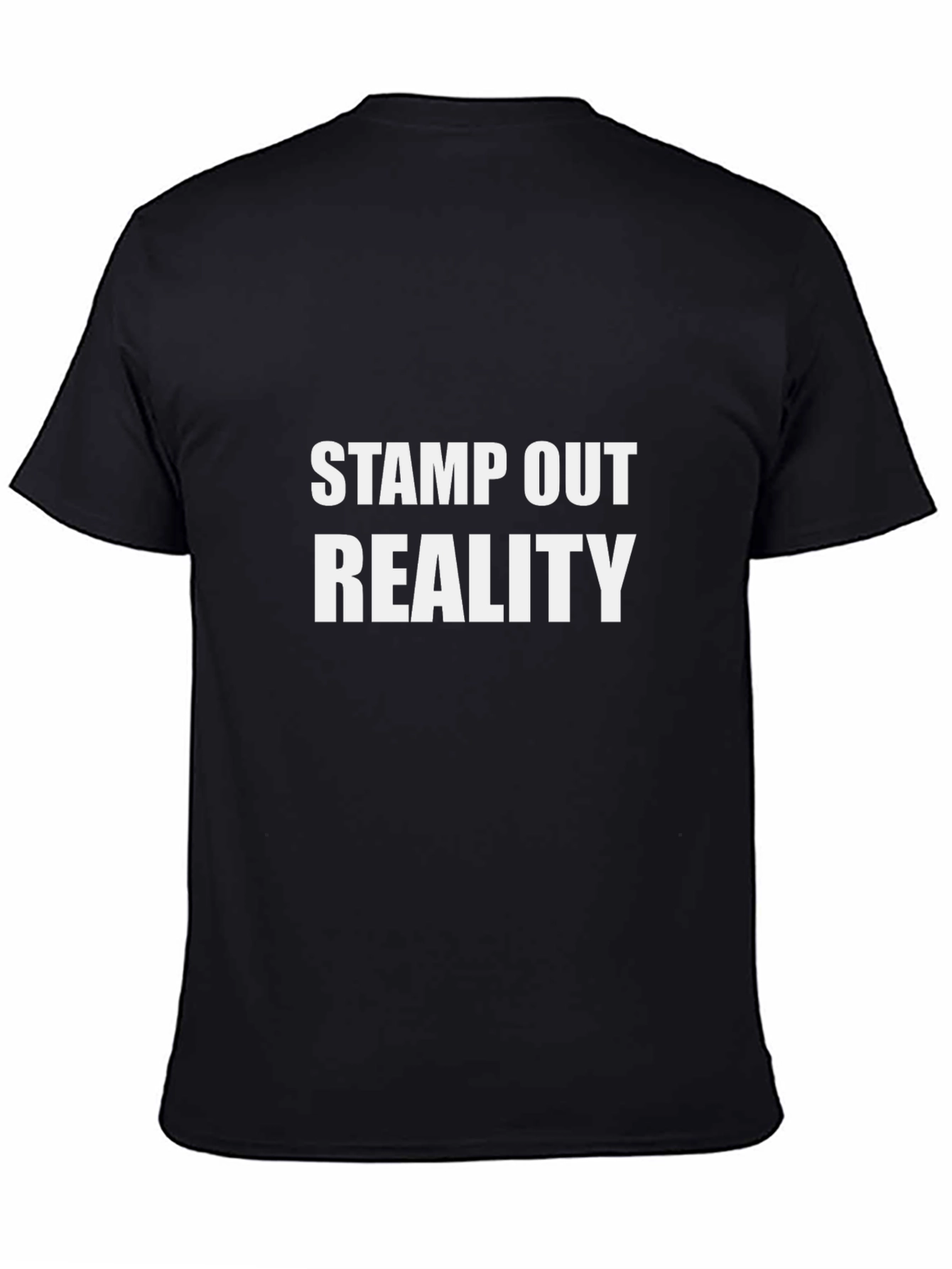 Stamp Out Reality Graphic T-Shirt -  Black