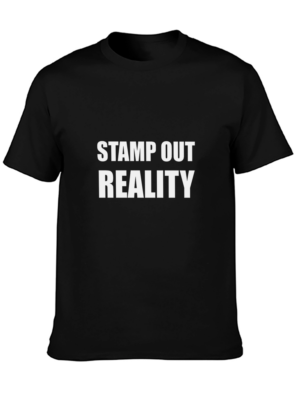 Stamp Out Reality Graphic T-Shirt -  Black