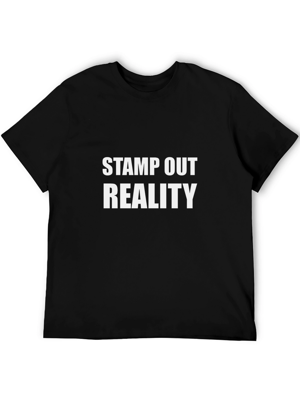 Stamp Out Reality Graphic T-Shirt -  Black