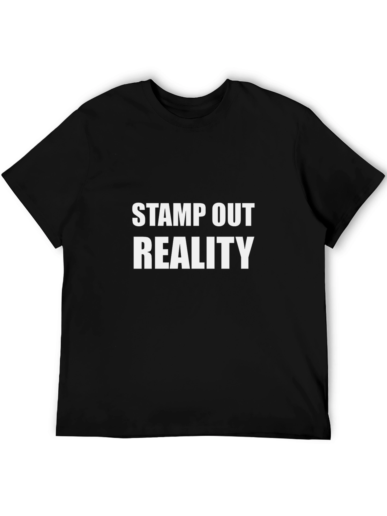 Stamp Out Reality Graphic T-Shirt -  Black