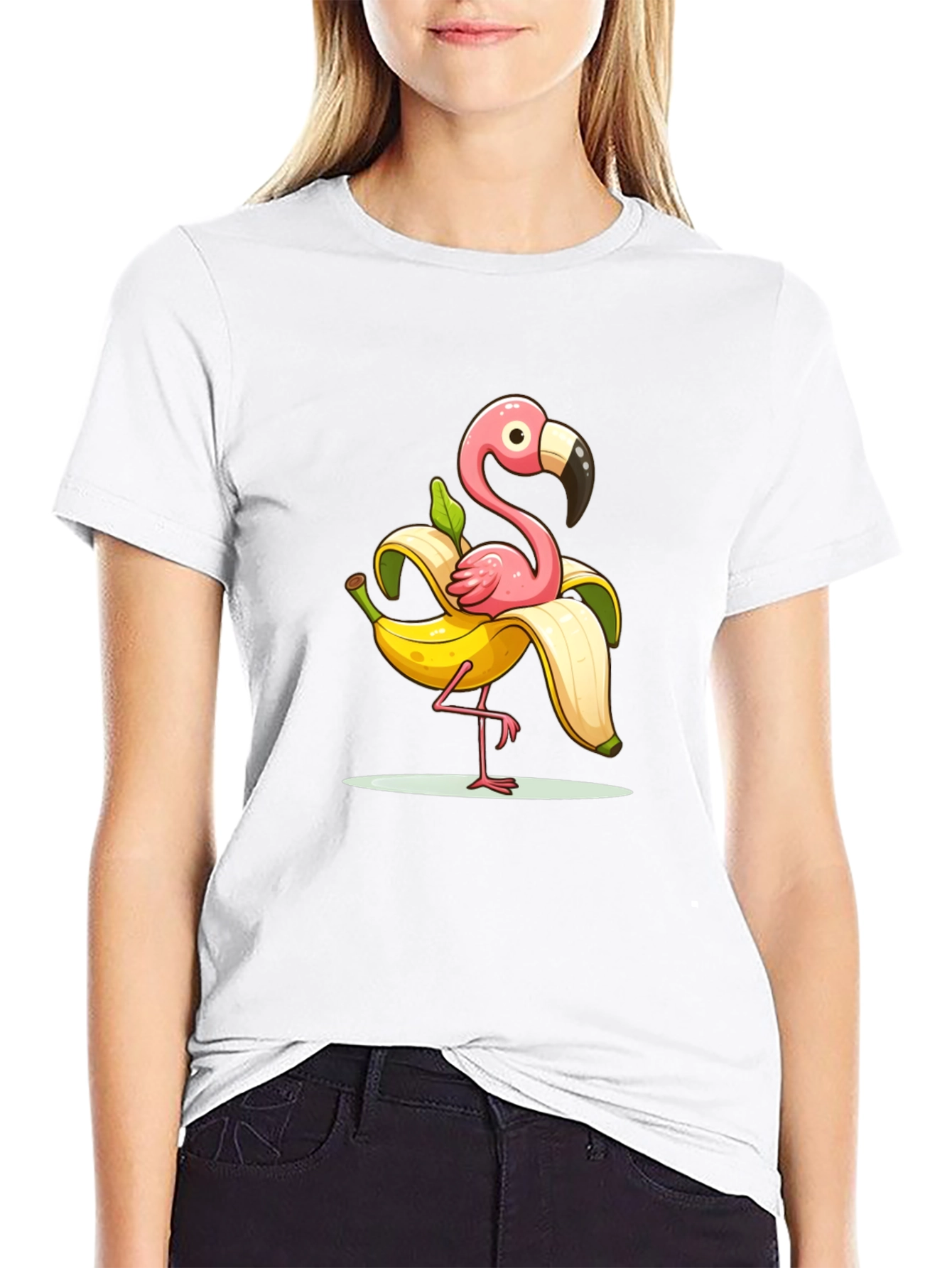 Funny Flamingo Banana T-Shirt