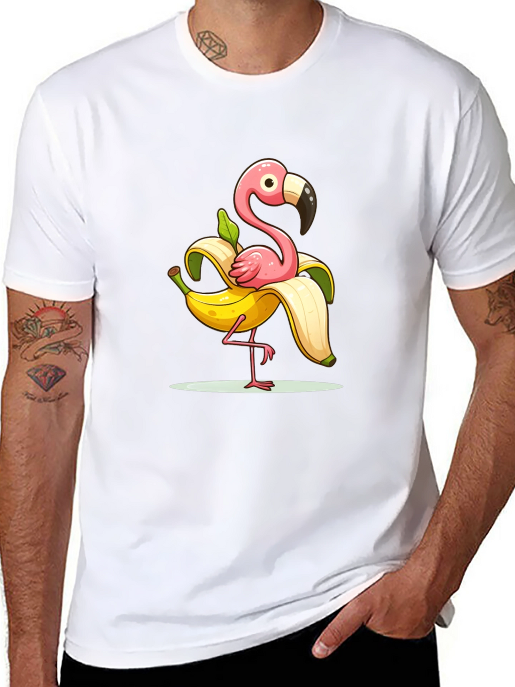 Funny Flamingo Banana T-Shirt