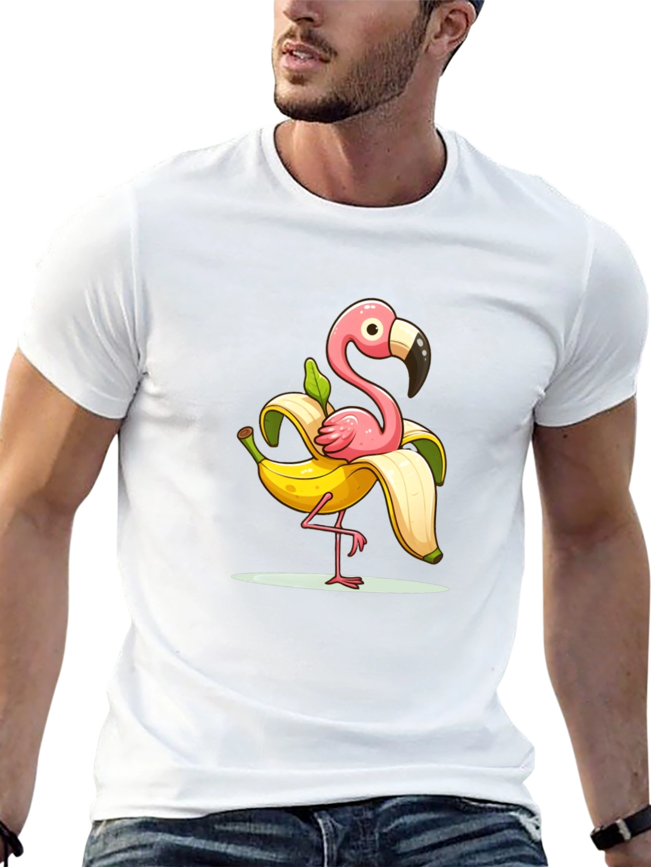 Funny Flamingo Banana T-Shirt