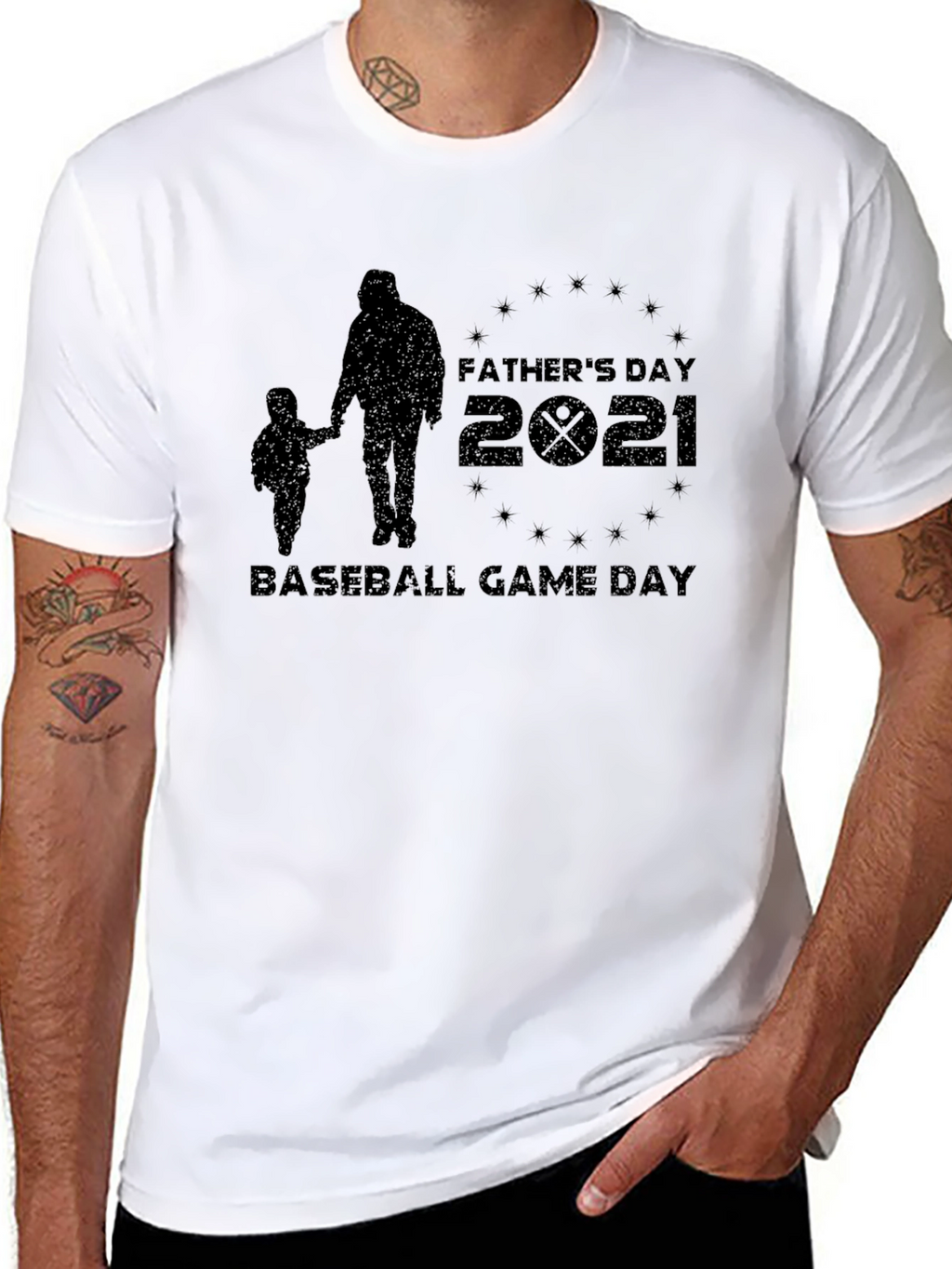 Fathers Day 2021 Baseball Game T-Shirt