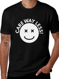 Care Way Less Black Graphic T-Shirt
