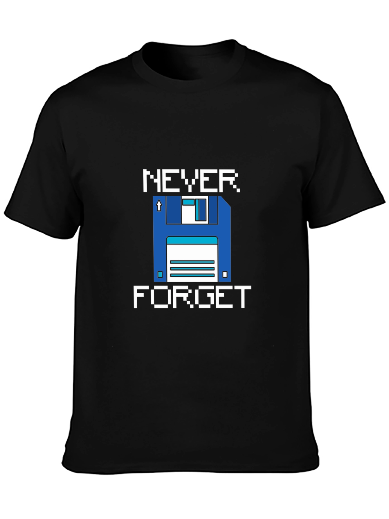 Retro Floppy Disk T-Shirt - Never Forget