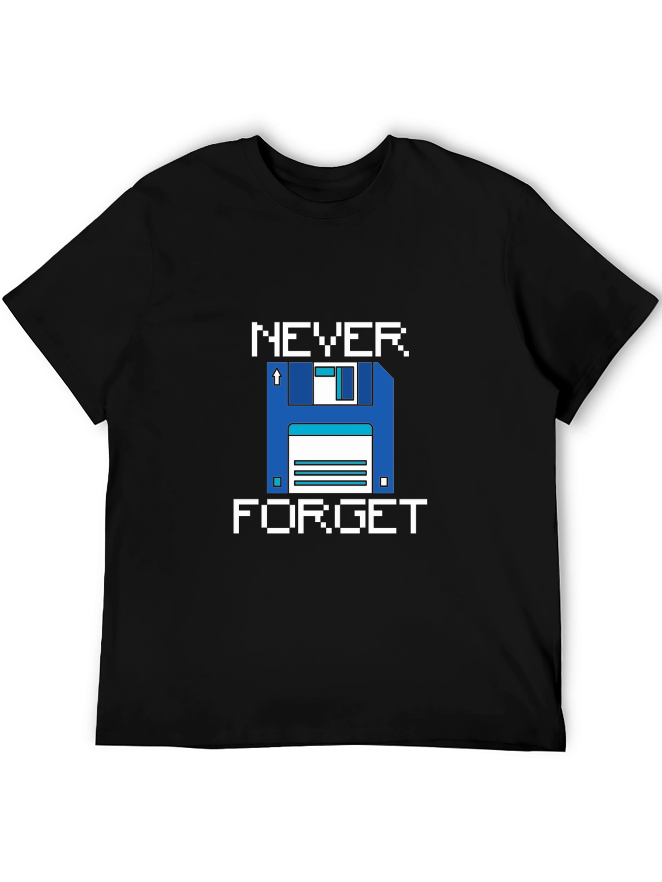 Retro Floppy Disk T-Shirt - Never Forget