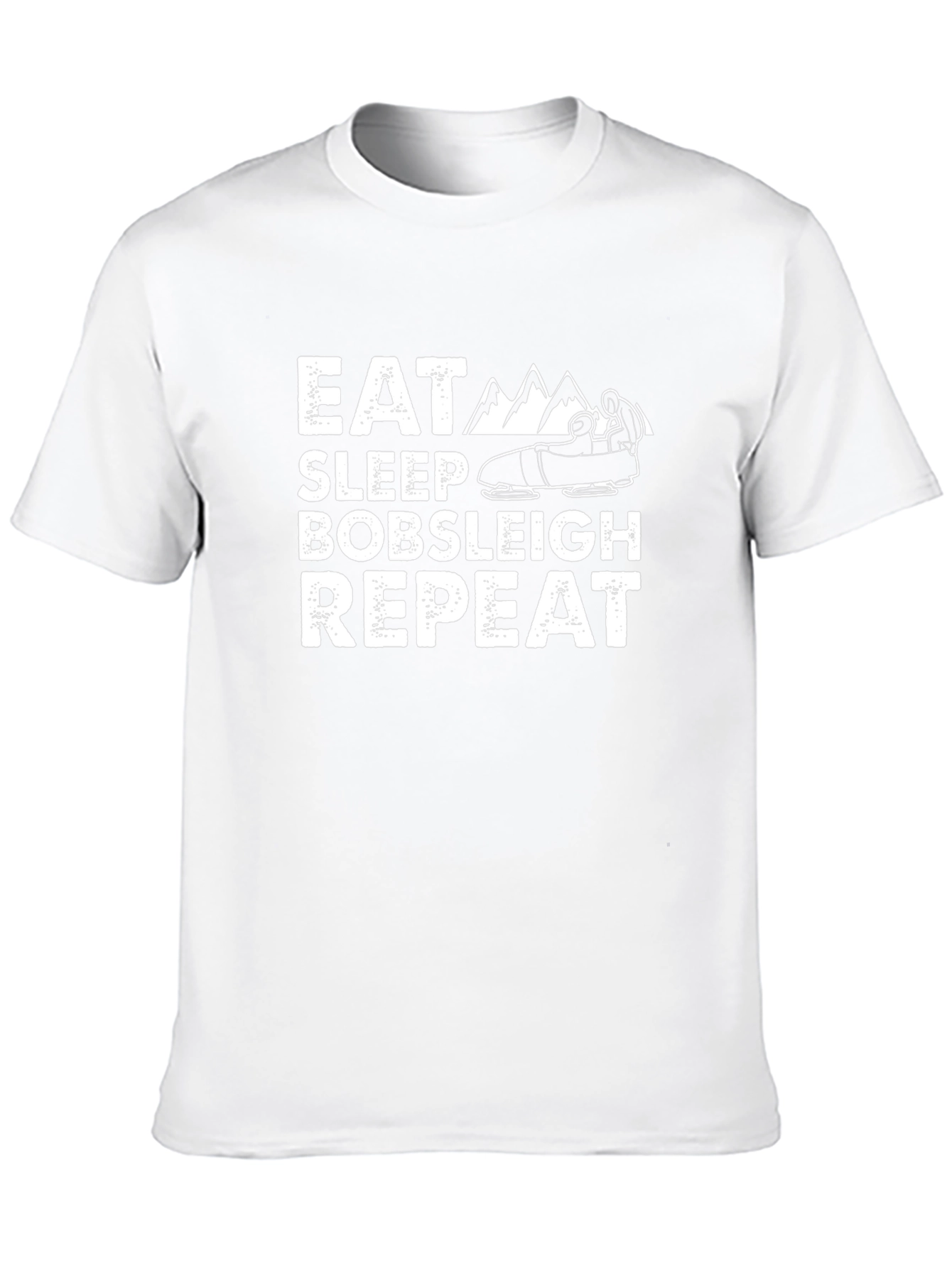Eat Sleep Bobsleigh Repeat Black T-Shirt