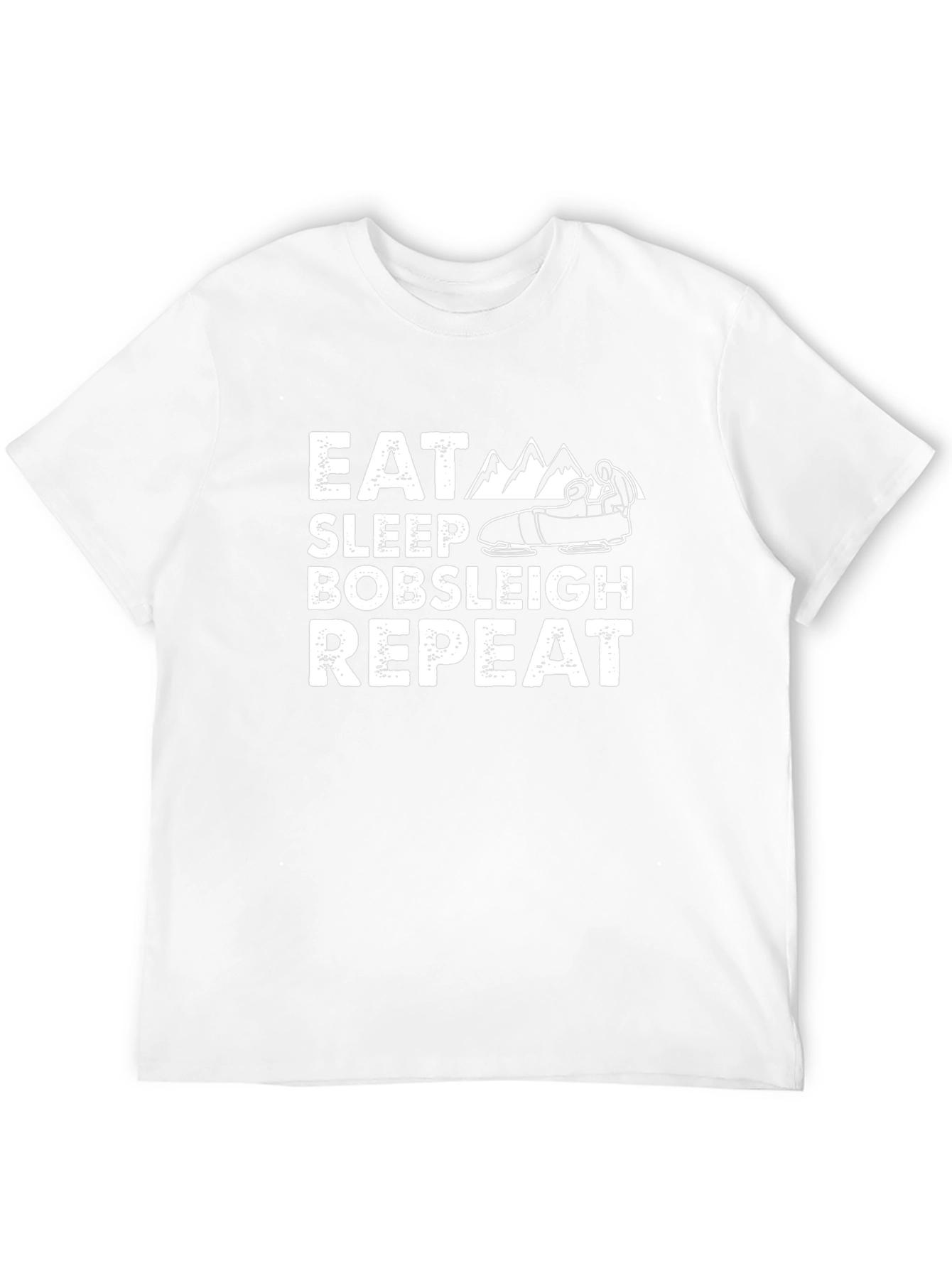 Eat Sleep Bobsleigh Repeat Black T-Shirt