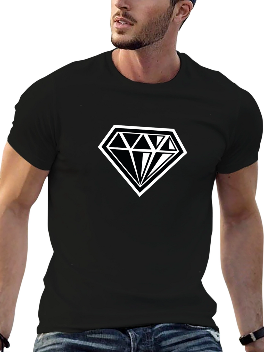 Diamond Graphic Black T-Shirt