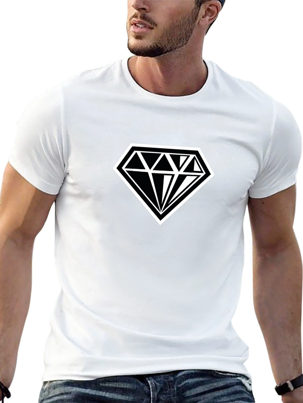 Diamond Graphic Black T-Shirt