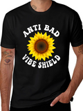Anti Bad Vibe Shield Sunflower T-Shirt