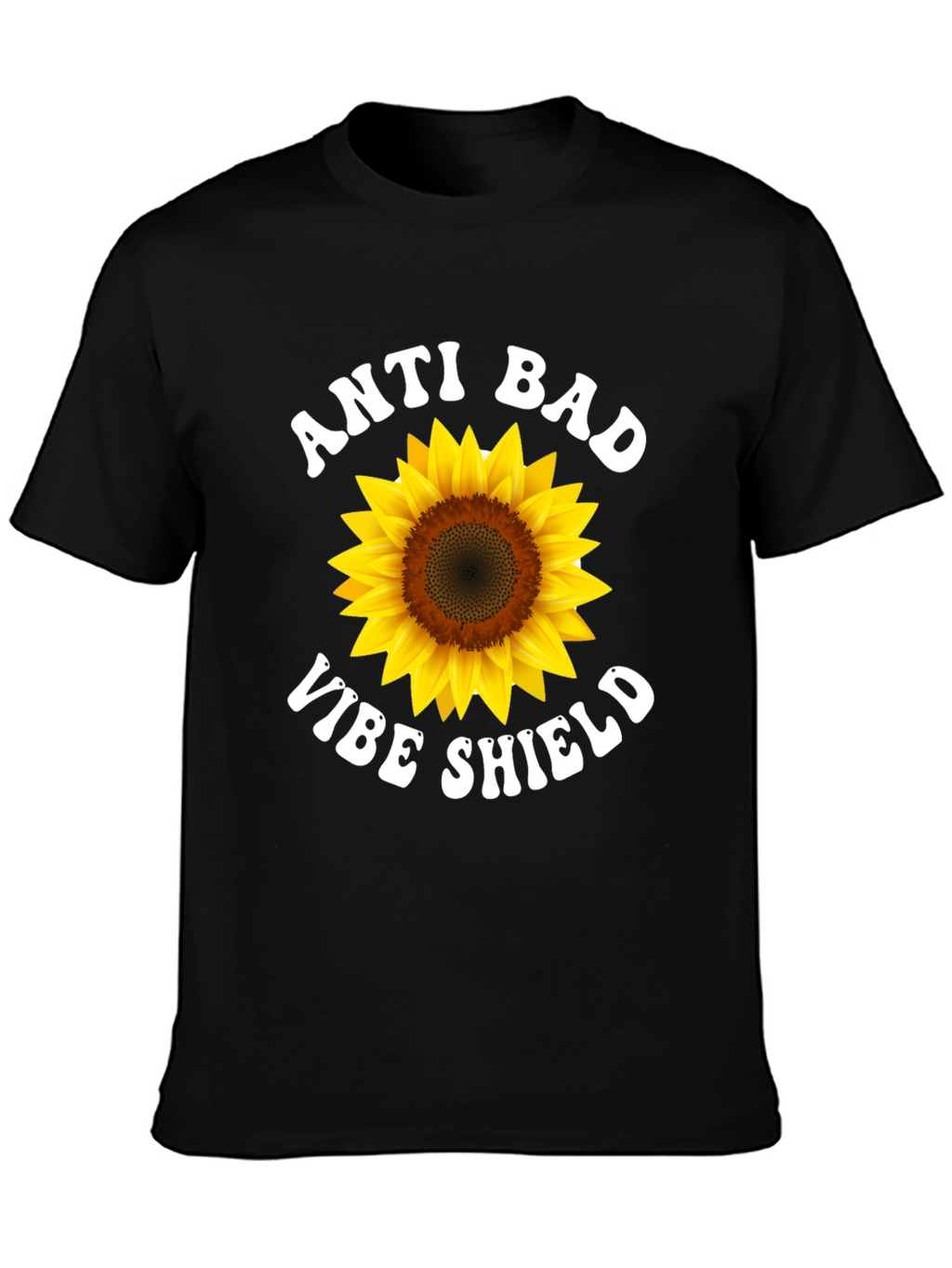 Anti Bad Vibe Shield Sunflower T-Shirt