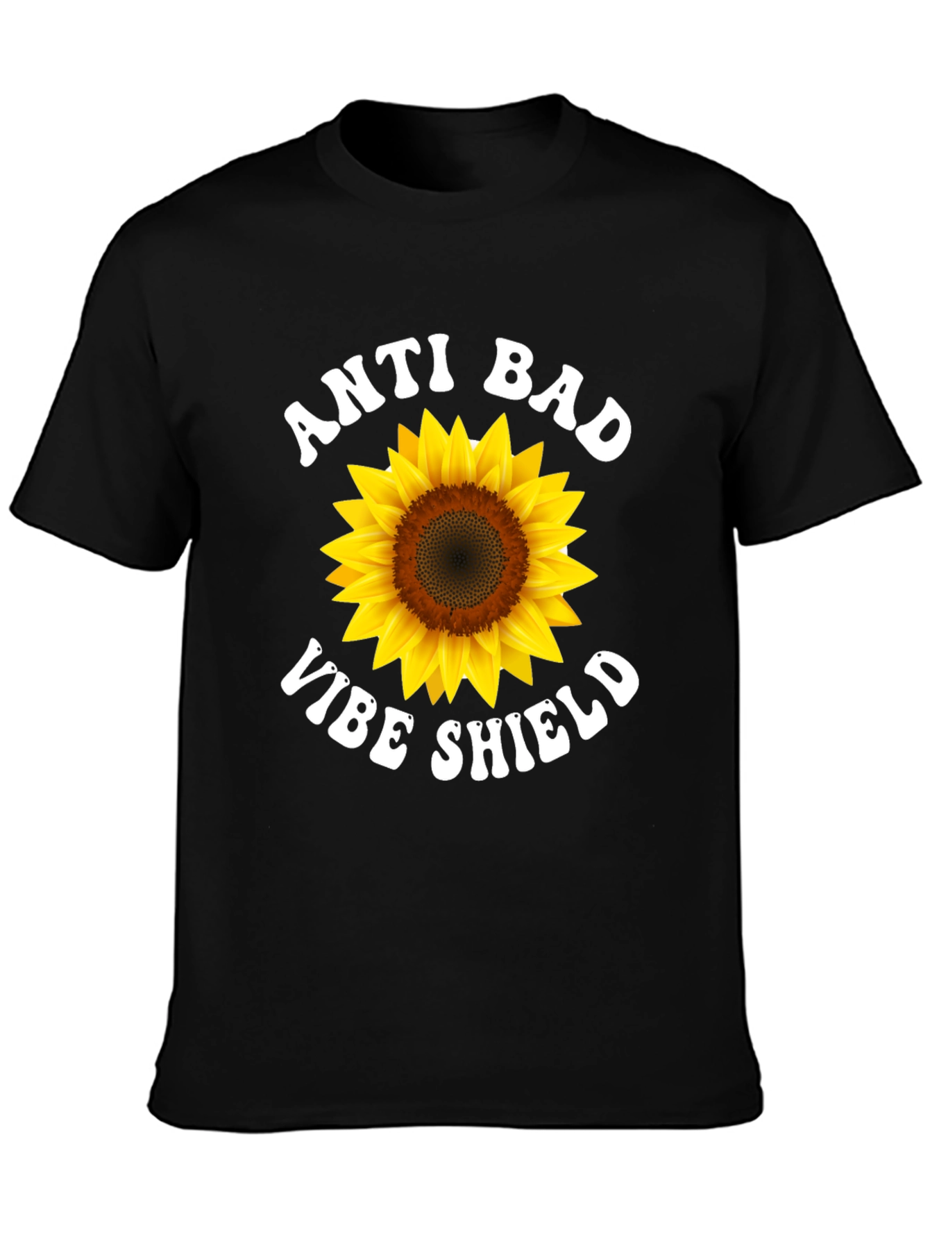 Anti Bad Vibe Shield Sunflower T-Shirt