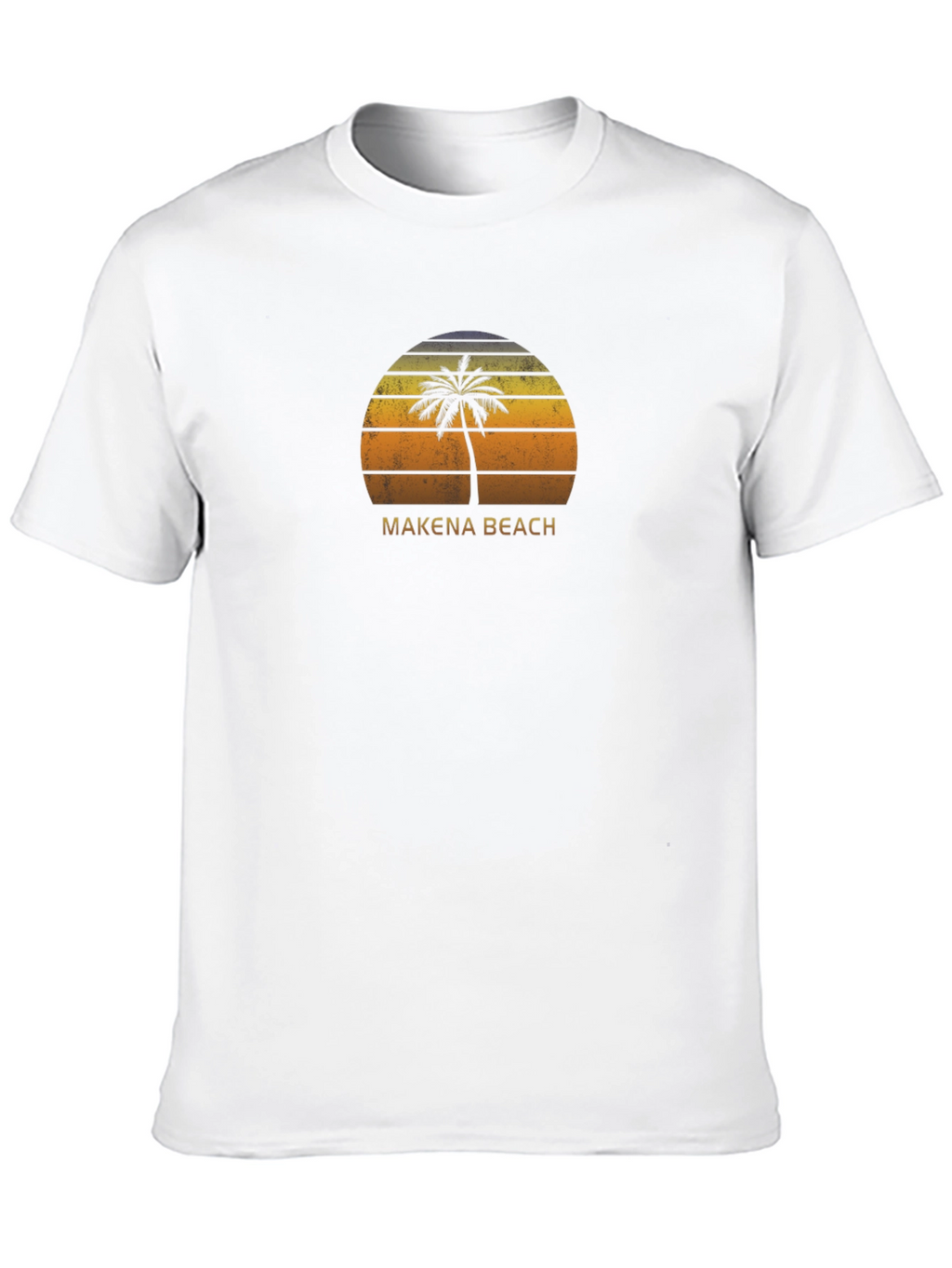 Makena Beach Palm Tree Sunset T-Shirt