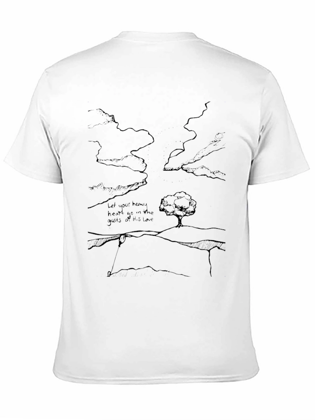 Abstract Landscape Black Graphic T-Shirt