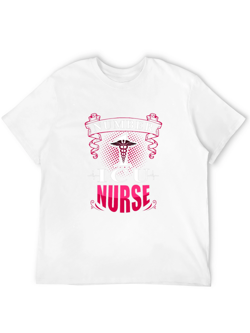 Number One ICU Nurse Black T-Shirt
