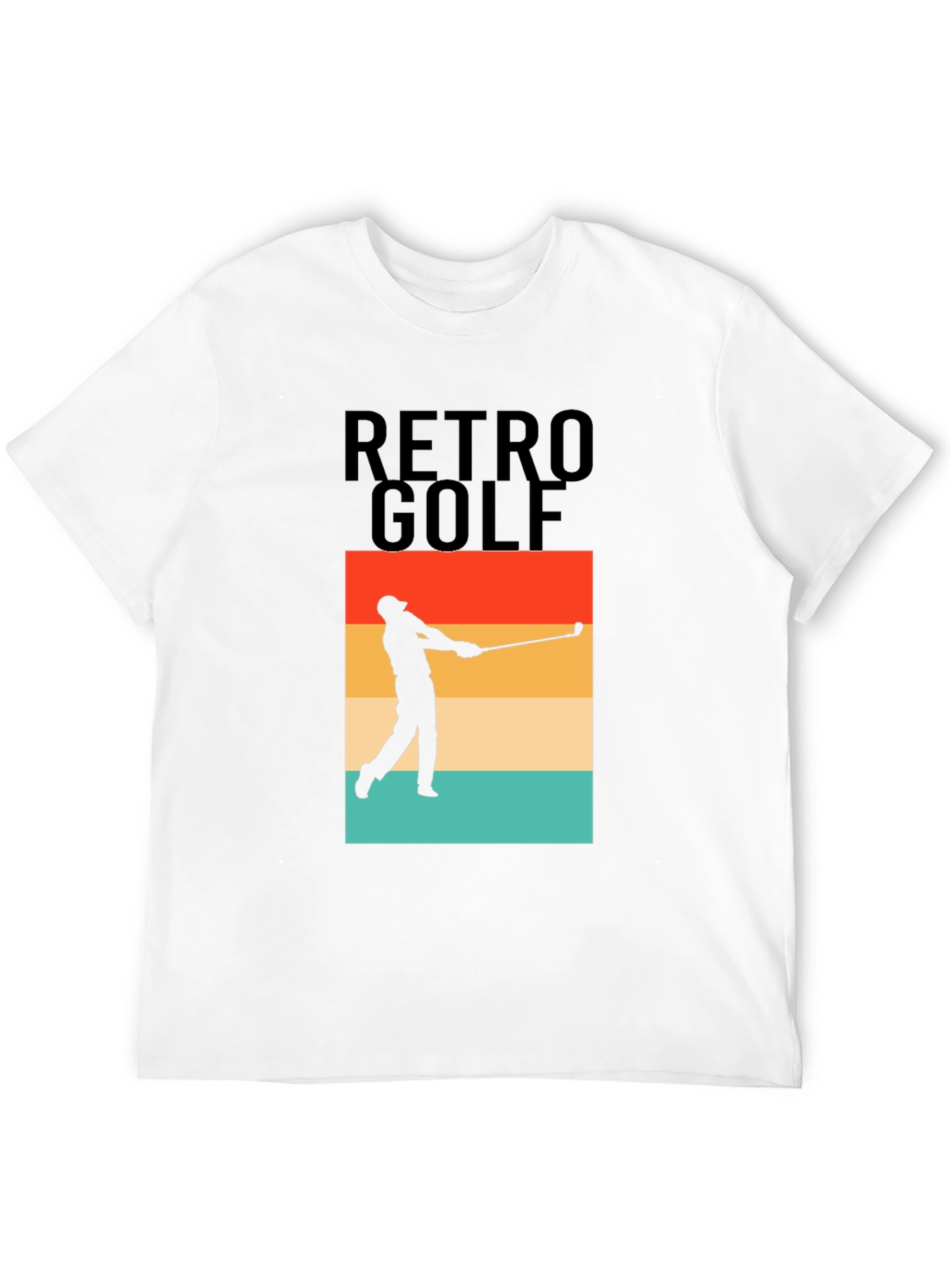 Retro Golf T-Shirt - Golfer Silhouette Tee