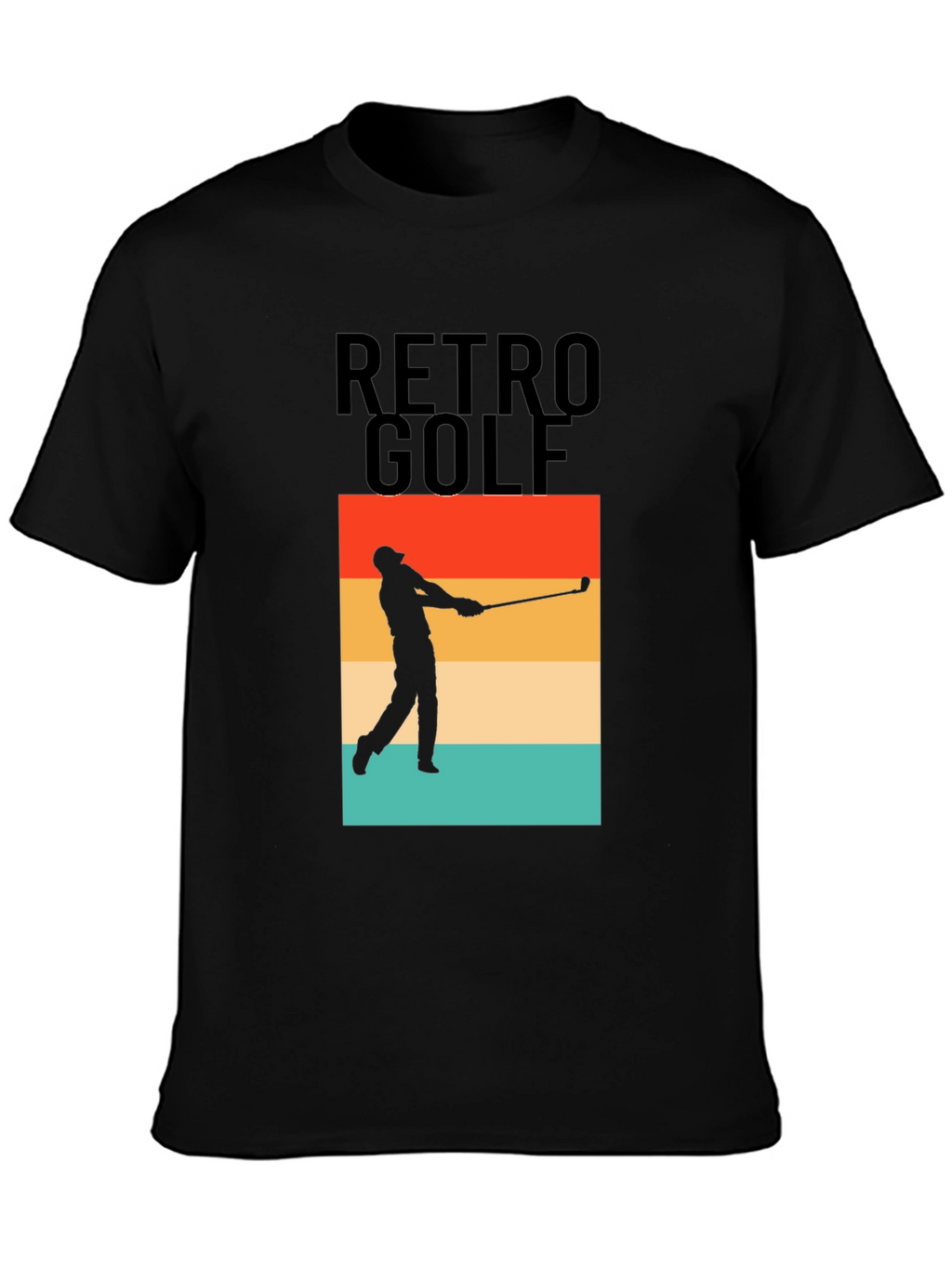 Retro Golf T-Shirt - Golfer Silhouette Tee