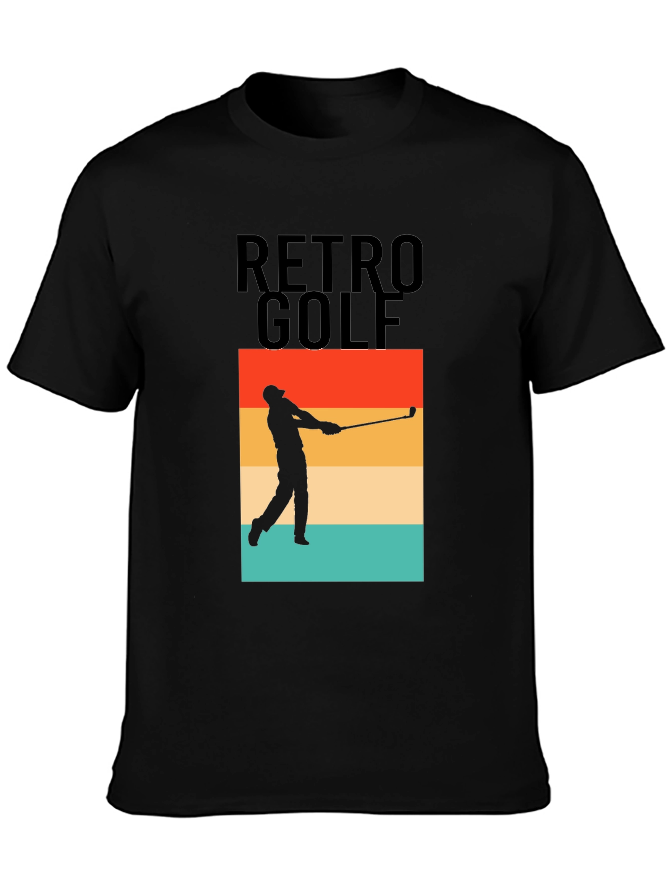 Retro Golf T-Shirt - Golfer Silhouette Tee