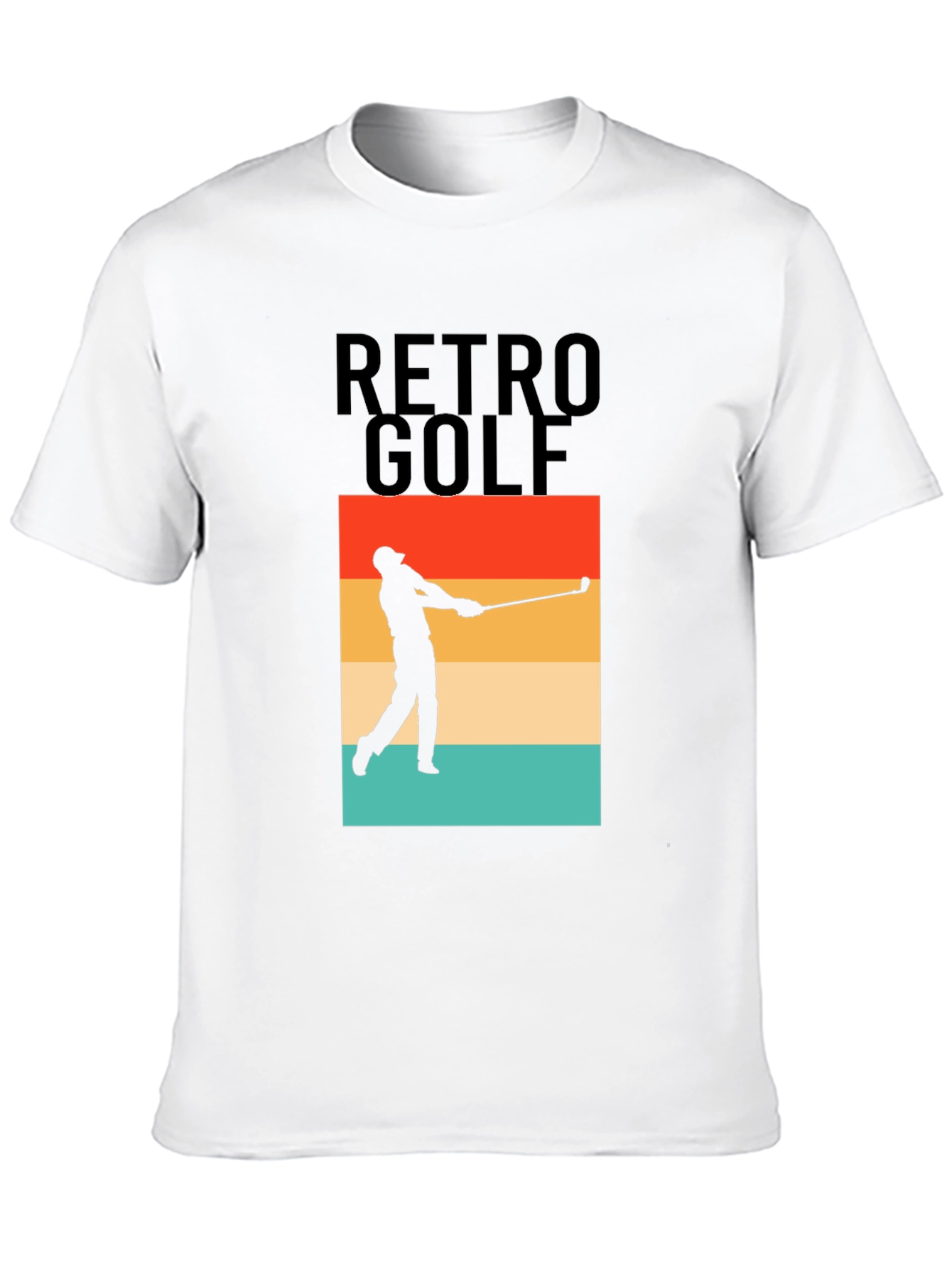 Retro Golf T-Shirt - Golfer Silhouette Tee