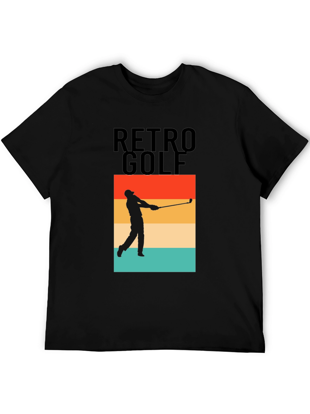 Retro Golf T-Shirt - Golfer Silhouette Tee