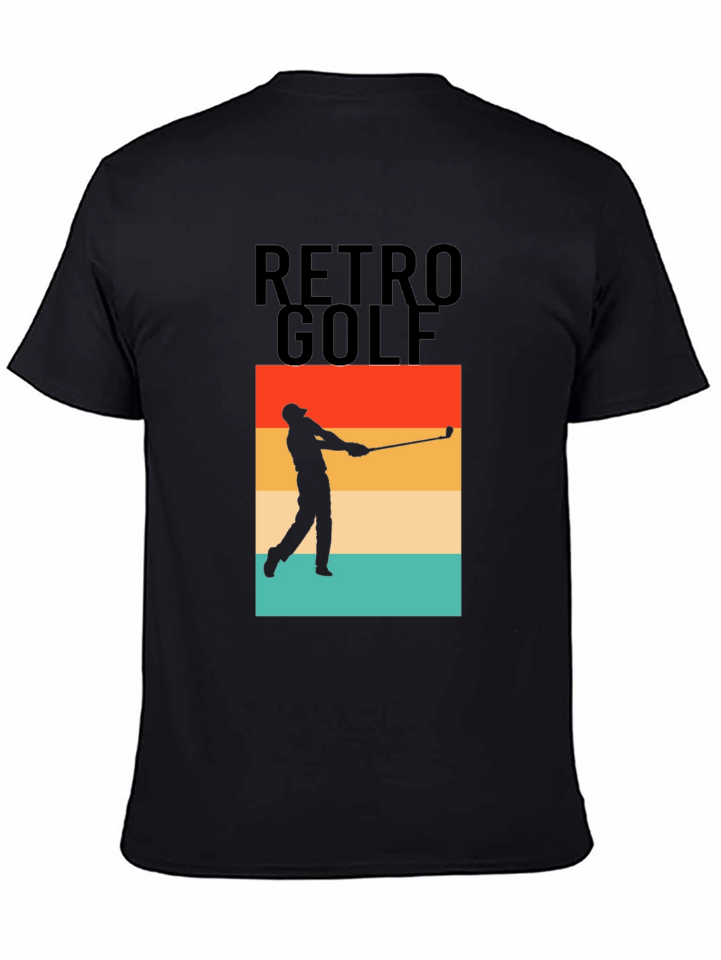 Retro Golf T-Shirt - Golfer Silhouette Tee