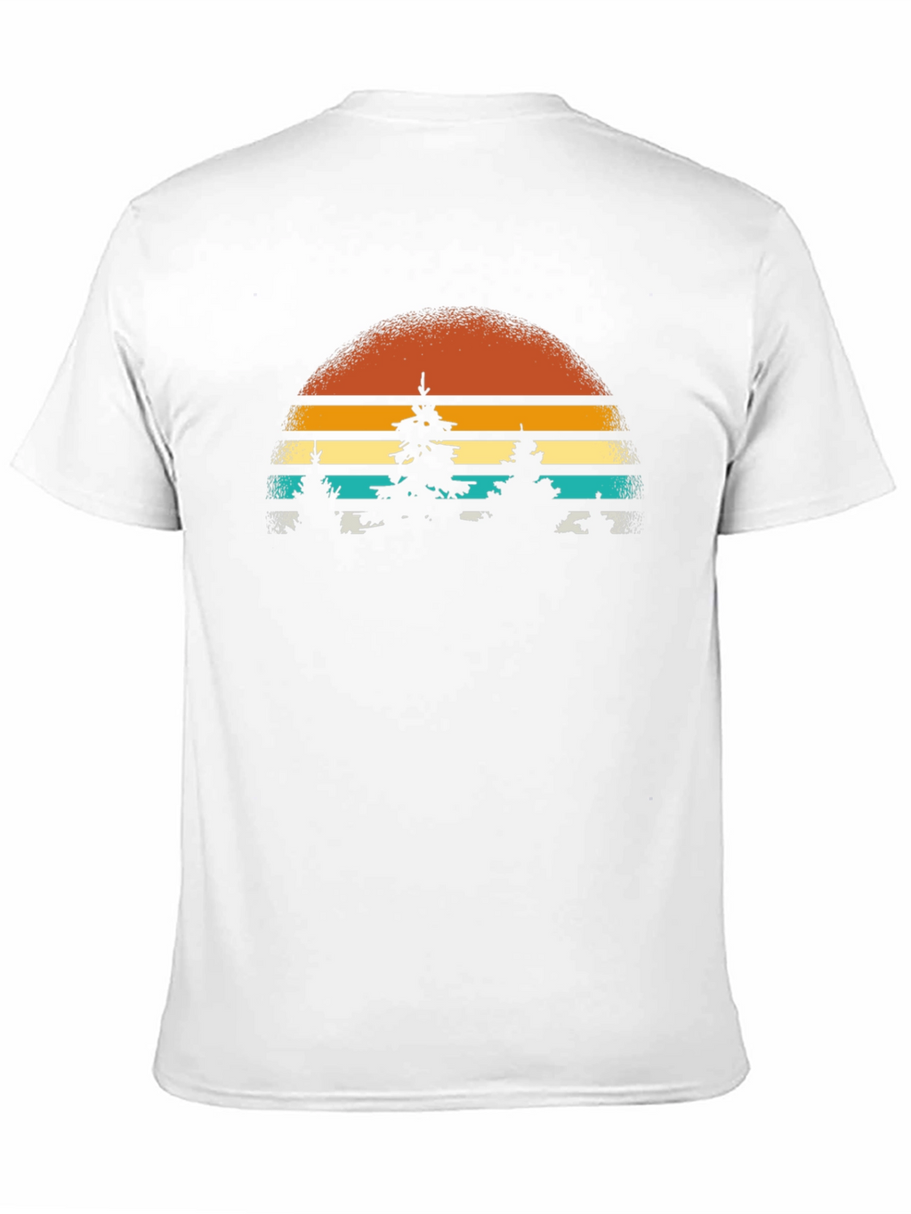 Retro Sunset Trees Graphic Tee - Nature Inspired T-Shirt