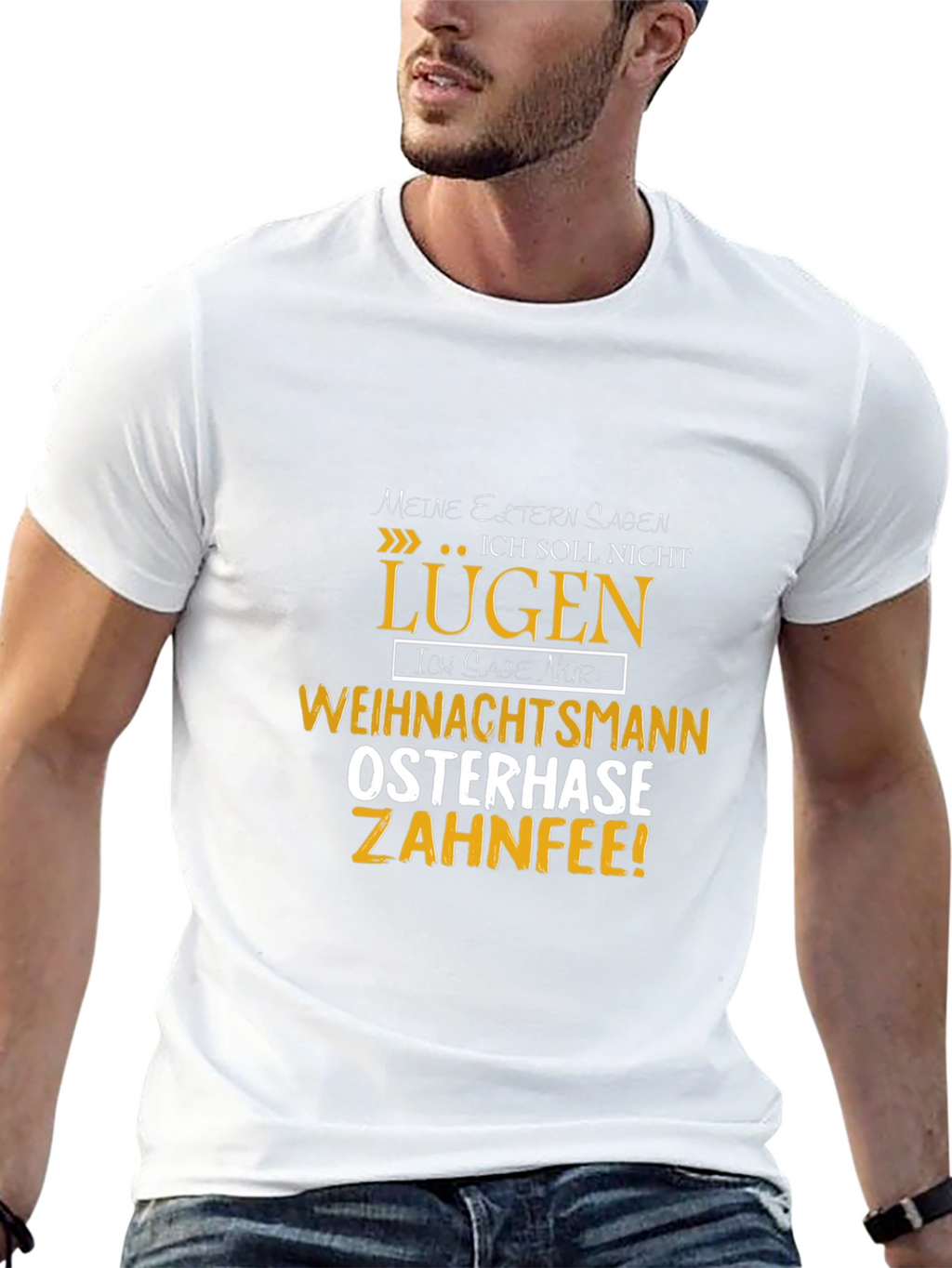 Funny German Lie T-Shirt - Weihnachtsman Osterhase