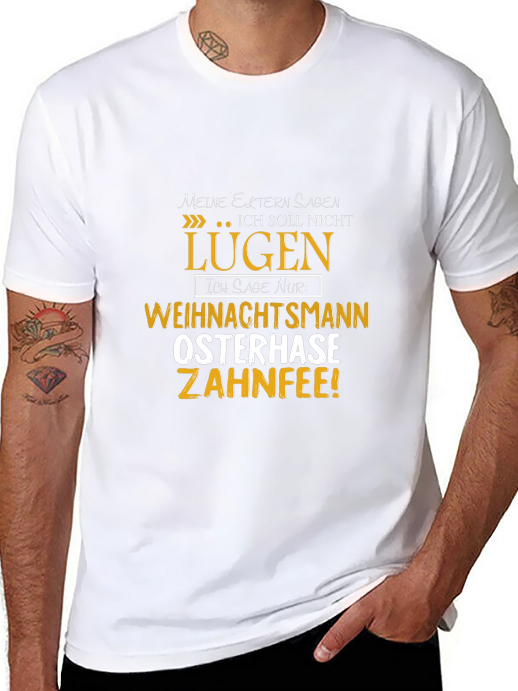 Funny German Lie T-Shirt - Weihnachtsman Osterhase