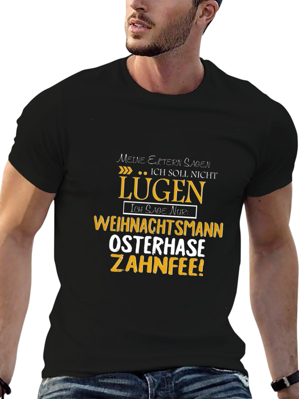 Funny German Lie T-Shirt - Weihnachtsman Osterhase