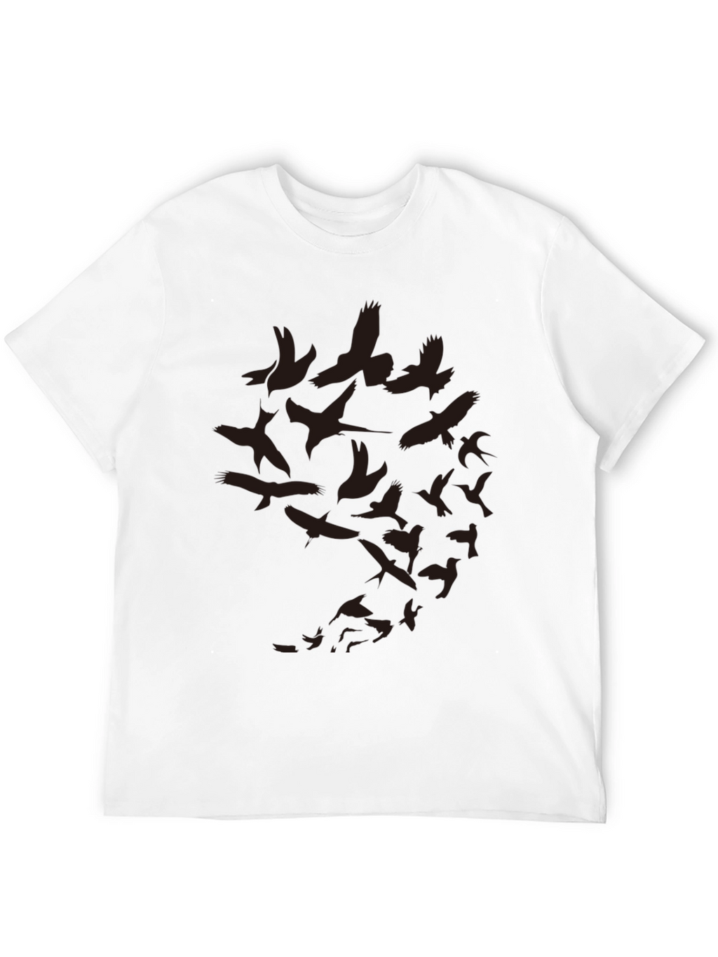 Mens Bird Print Crew Neck T-Shirt