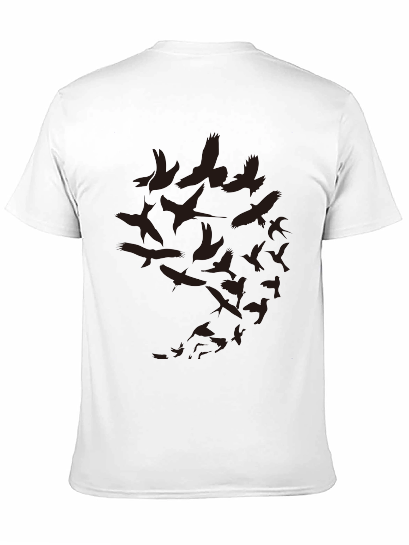 Mens Bird Print Crew Neck T-Shirt