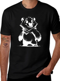Bear Graphic Tee - Fun & Stylish Black T-Shirt
