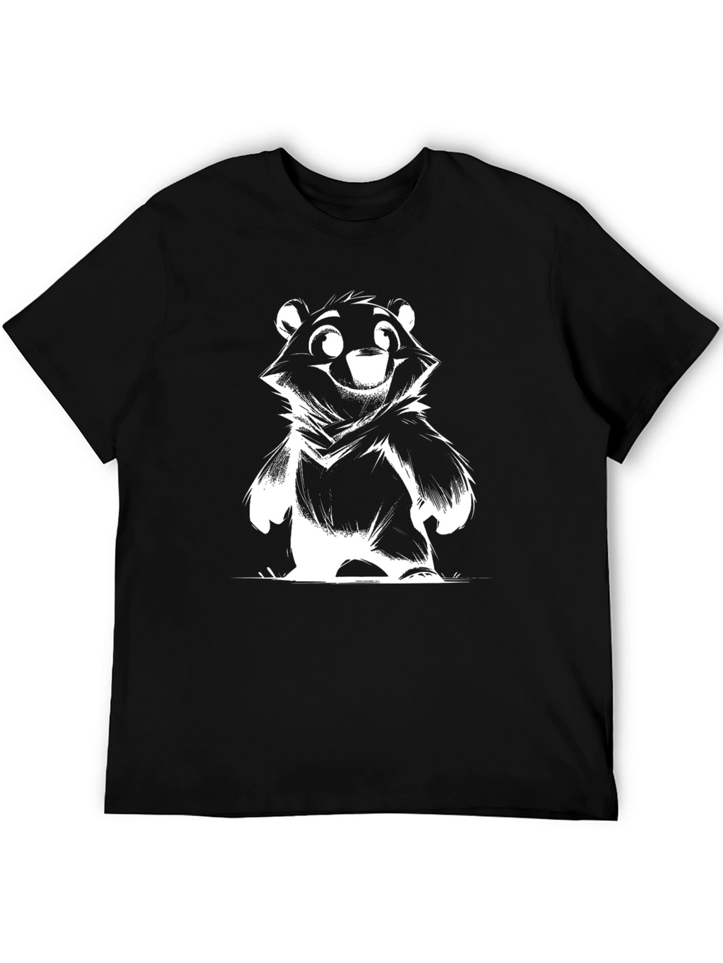 Bear Graphic Tee - Fun & Stylish Black T-Shirt