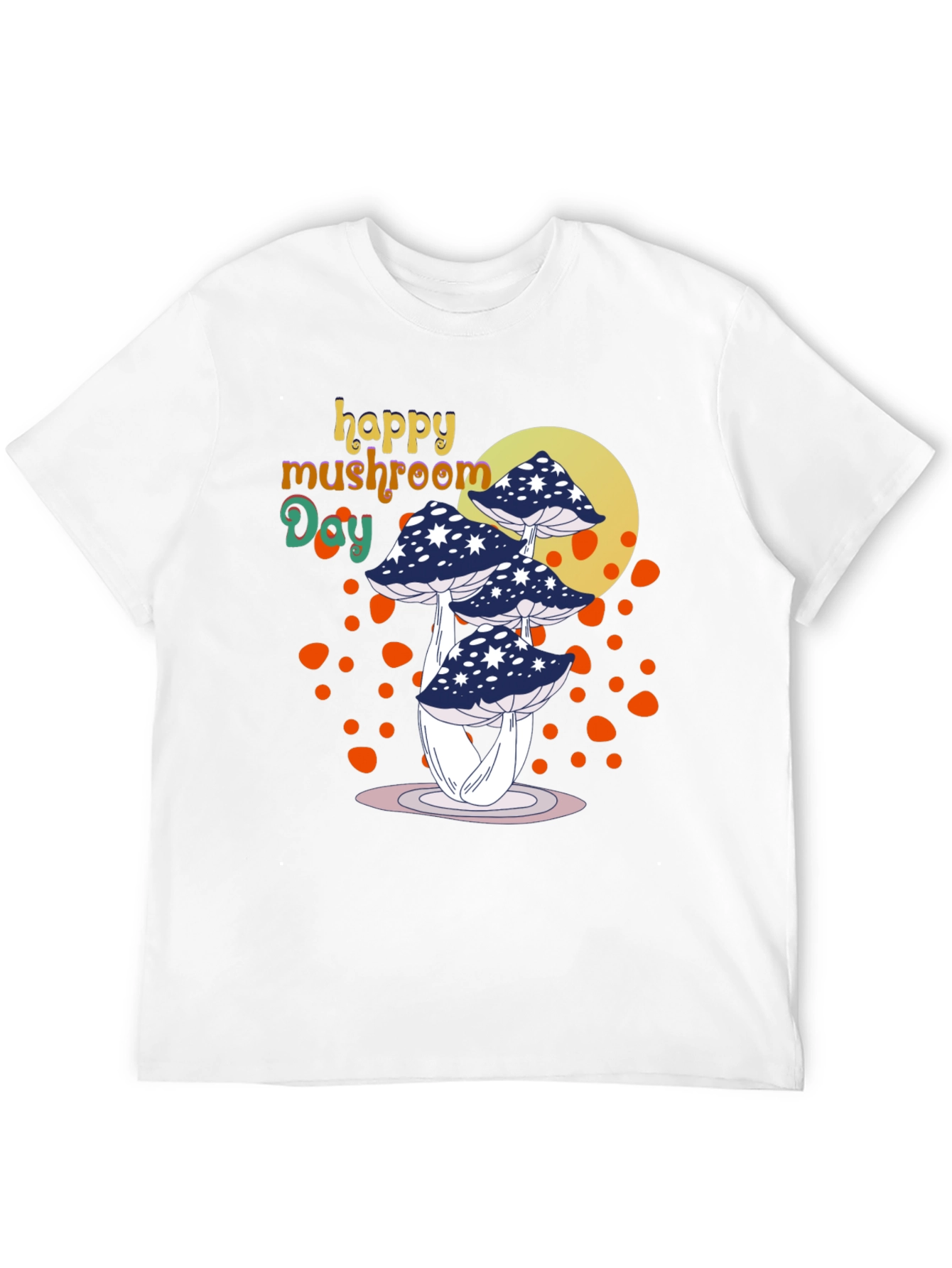 Happy Mushroom Day Graphic Tee - Black