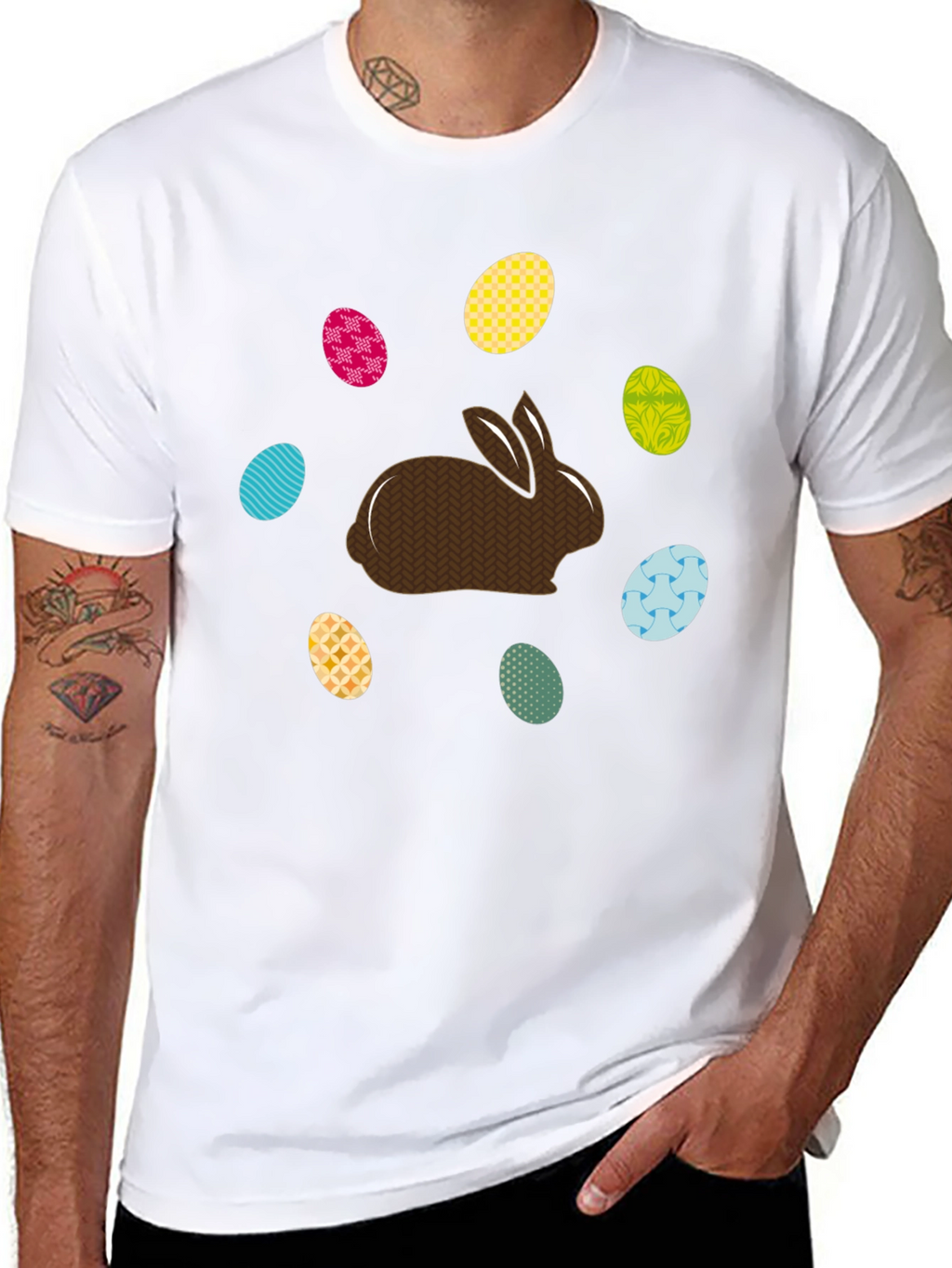 Easter Bunny & Eggs Graphic Tee