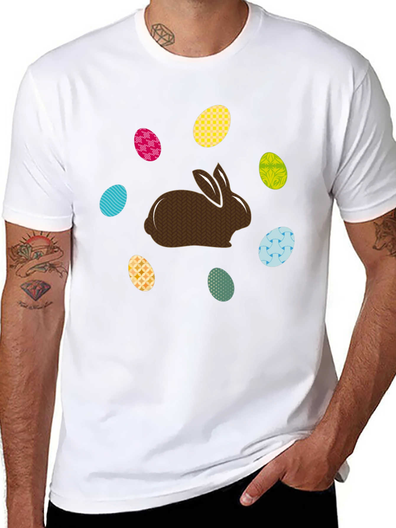 Easter Bunny & Eggs Graphic Tee